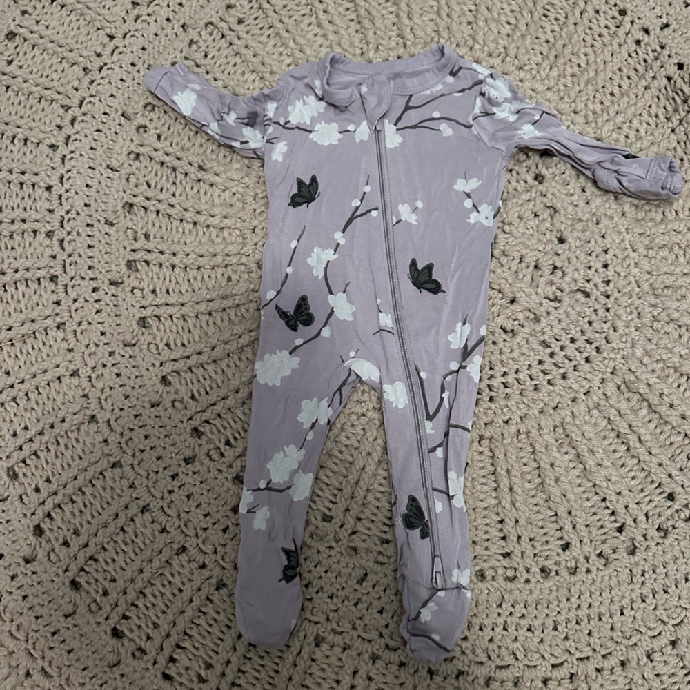 Kyte BABY Purple Floral Kids Pajamas